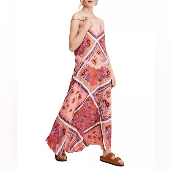 Free People Intimately Free Stevie Scarf Print Maxi Dress - Picture 1 of 14